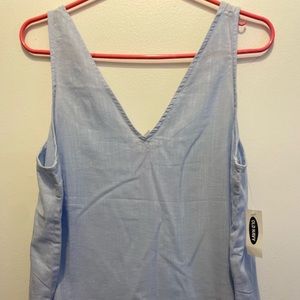 OldNavy sleeveless baby blue blouse.